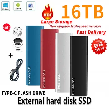 Unidade de disco Rígido externo 1TB de Alta velocidade Portátil Dispositivo Móvel SSD Tipo-C interface de Disco de Estado Sólido para o Desktop/Notebook/Smartphone
