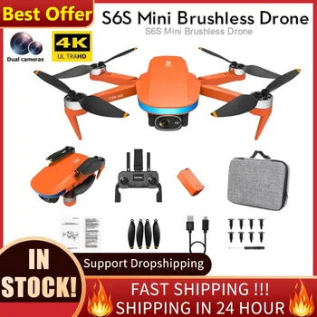 Mini S6S GPS Drone 5G FPV Eletricamente Ajustado 4K de Câmara HD Motor Brushless RC Quadcopters Cardan de Estabilização para os Presentes dos Meninos