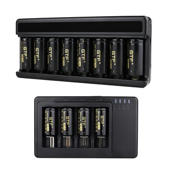 GTF 16340 700mAh 100% da capacidade da bateria CR123A Li-ion bateria Recarregável De 3,7 V 16340 carregador USB