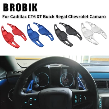 BROBIK Para Cadillac CT6 XT Buick Regal Chevrolet Camaro Auto Carro Volante Shift Paddle Estender Direto Engrenagem Pá de Extensão