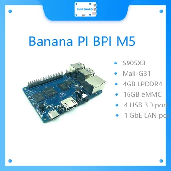 Banana PI BPI M5 Nova Geração Computador de Placa Única de Amlogic S905X3 Design