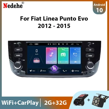 Android Car Auto Rádio Leitor Multimídia Fiat Linea Punto EVO 2012-2015 Autoradio de Áudio Estéreo, 1 Din GPS NAVI Carplay WIFI