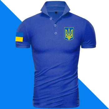 Ucrânia Logotipo ucraniano Camisa de Polo de Brasão de Armas UA Marca de Impressão para o País 2022 Nação Bandeira do Time UKR Ukrayina Emblema polos