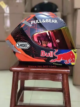 A Cara cheia de capacetes para motociclistas X14 93 Marquez preto conceito 2.0 anti-embaciamento da viseira Cavalo de Corrida de Motocross Motobike Capacete