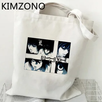Death Note Misa Amane de compras, sacola de compras de mercearia bolsas de tela bolsa reutilizável sacola de pano tecido, sacola de seqüência de caracteres personalizado