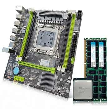 ENVINDA placa-mãe X79 com XEON E5 2660 V2 2*de 8 gb ou 4*4G DDR3 1333 REG ECC RAM NVME SATA Memória do Servidor de Combinação Kit de Conjunto