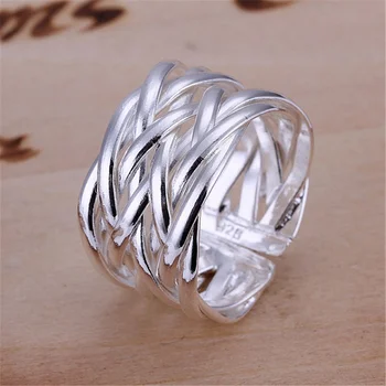 Alta qualidade de cor de prata, anéis de Novo Encanto de moda Quente da venda de Malha aberta menina dom jóias Menor Preço de Fábrica R022