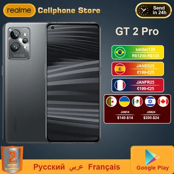 Realme GT 2 GT2 Pro 5G Telefone Móvel Snapdragon 8 Gen1 120HZ 2K Ecrã AMOLED de 5000 mAh 65W 50MP google play NFC smartphone