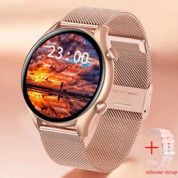 2022 Nova 360*360 HD Tela de Moda para Senhoras Smart Watch Chamada Bluetooth Relógios Coração dos Homens a Taxa de Oxigênio no Sangue Smartwatch Mulheres de Saúde