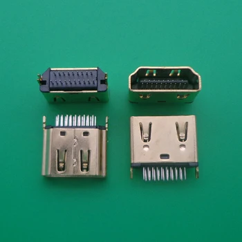 20PCS feminino 19 pinos fêmea Conector de interface,2 linhas (10pin 9pin) de 180 graus compatíveis com HDMI fêmea reparação ou substituição do produto