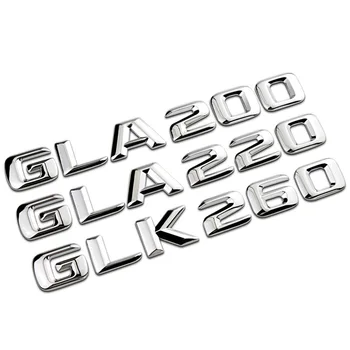 3d ABS Letras Traseira do Carro do Tronco Emblema do GLK GLA 45 200 220 260 300 320 350 Emblema Logotipo Para a Mercedes GLA X156 GLK X204 Acessórios