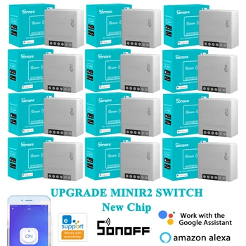 SONOFF Mini R2 Atualização wi-Fi DIY Smart Switch de Duas Maneira de Fiação de Casa Inteligente eWeLink APP de Controle Remoto Funciona com Alexa Inicial do Google