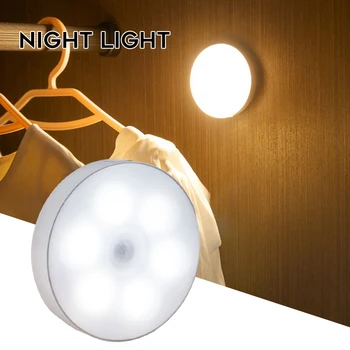 Sensor De Luz Da Noite Do Diodo Emissor De Luz Com Carregamento Usb Lâmpada Para O Quarto Cozinha Banheiro Armário Lâmpada Da Noite Com O Corpo De Indução Inteligente Luz