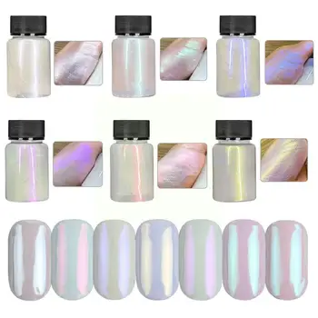 10g 6 Pigmento de Cor Suprimentos de Arte Pérola em Pó de Mica Brilhar Suprimentos de Unhas de Barro Acessórios Diy Decoração de Cristal de Polímero de Muco Mol Z4w8