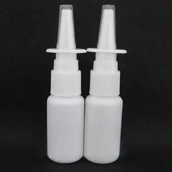 10ml Branca Vazia de Plástico, Frascos de Spray Nasal, Bomba do Pulverizador da Névoa Nariz Spray de Garrafa Reutilizável Para Embalagens Médicas