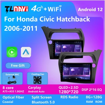 TL7 8Core Android12 Para Honda Civic Hatchback De 2006 - 2011 Android auto-Rádio Estéreo Multimídia Vídeo Player de Navegação GPS