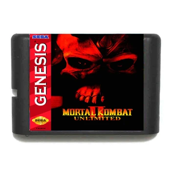 Mortal Kombat II Ilimitado de 16-Bit Jogo de cartas Para Sega Mega Drive e Sega Genesis