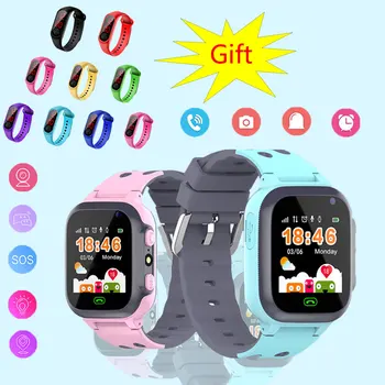 Crianças Smart Watch Sim 2G Cartão de Chamada de Telefone Smartwatch Para Crianças LBS Localização Tracker Câmara de bate-Papo de Voz Smartwatches Menino Menina