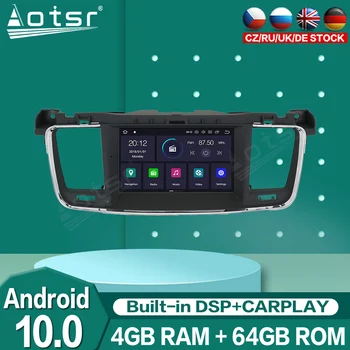 PEUGEOT 508 2011-2017 Carplay Android10.0 PX5/PX6 de Áudio de Rádio Multimídia para Carro Automático Estéreo Leitor de GPS de Navegação, Gravador de Fita
