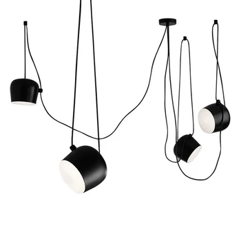 Drum luminária de Teto LED Hanglamp Aranha Luzes Pingente Industrial para Restaurante de Cozinha Nórdica loft Luminária