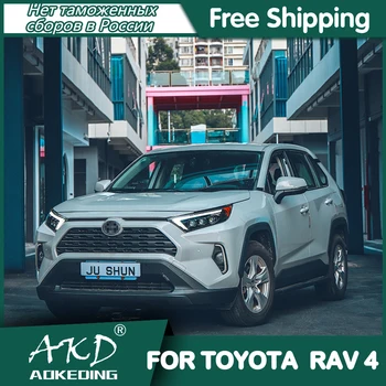 Para Toyota RAV4 2018-2022 Faróis DRL Dia com Luz LED Bi Xenon Lâmpada de Nevoeiro Luzes de Acessório do Carro RAV4 Lâmpada de Cabeça