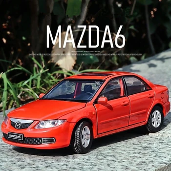 1:32 MAZDA 6 de Carro Clássico da Liga de Modelo de Carro Diecasts de Metal Veículos de Brinquedo de Carro de Modelo de Simulação de Alta de Som, Luz, Coleta de Dom Crianças