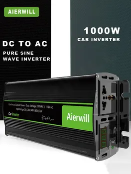 Aierwill Carro Inversor de 12v para 220v Pura da Onda de Seno Inversor Dc Para Ac 1000W Carregador Rápido Smart Auto Conversor de Energia Para Todos os Carro