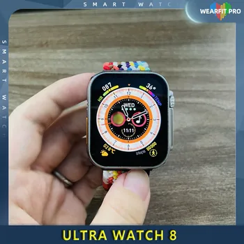 Assista 8 Ultra Smart Watch Temperatura do Corpo de um toque SOS Bluetooth Chamada de Glicose no Sangue Monitor Smartwatch Homens Mulheres PK W27 S8