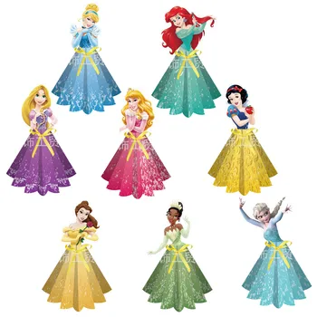 Novo Disney De Branca De Neve, Princesa Sereia Aisha Cartão De Caráter Decoração Tema Festa De Aniversário Da Área De Trabalho Do Chuveiro De Bebê Menina De Presente