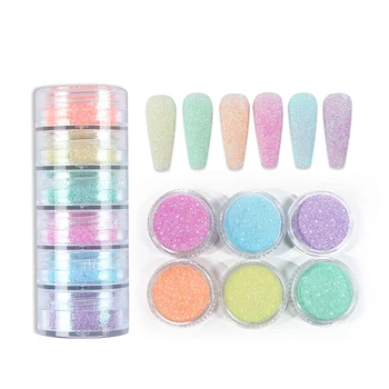 Açúcar em Pó Glitter Conjunto Para Manicure Design de Doces Efeito de Gradiente de Pó Brilhante Chrome Pigmento de Pó Unhas Acessórios RK150080