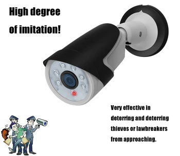 Falsa CFTV câmera de segurança de infravermelho de metal nível impermeável IP66 com LED piscando três eixos suporte Manequim CCTV Câmeras ao ar livre