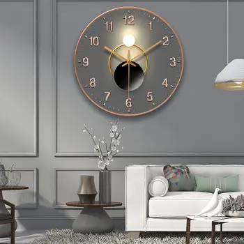 Simples De Parede Relógio De Parede Relógio De Parede Decoração Luxuosa Silêncio Relógio De Parede Pendurado Na Parede Sala De Estar, Relógio Moderno