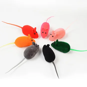 2-10Pcs Falso Rato de Brinquedo Colorido Brinquedos do animal de Estimação do Mouse Gato Cão Com Som de Jogar Brinquedos Reunindo Simulação Squeak Som de Ratos