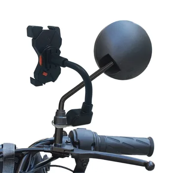 Moto Moto Scooter Espelho de Vista Traseira Monte w/ Telemóvel Universal Aderência Titular Berço Suporte para iPhone Xs Max XR em seu GPS
