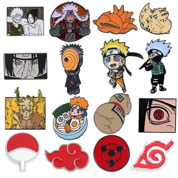 Anime japonês Nuvem Vermelha Jóias Pinos para mochilas, Acessórios Alfinetes de Lapela Esmalte Pin Broches Sacos Emblema Amigo de Crianças para Presentes