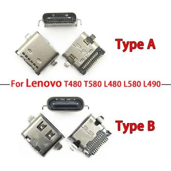 1-10pcs USB Tipo-c USB 3.1 Porta de Carregamento do Soquete do Conector USB-C Jack Para Lenovo T480 T580 L480 L580 L490 Interface de Energia