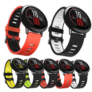 Para amazfit acessorios Esporte de Silicone Pulseira para Xiaomi Huami Amazfit RITMO Smart Watch Substituição Banda Smartwatch correa