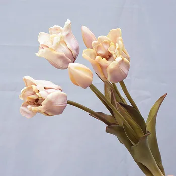 Especial de toque real sillicone barroco tulipas de Luxo, flores artificiais, decoração de casamento fotografia de flores decorativas